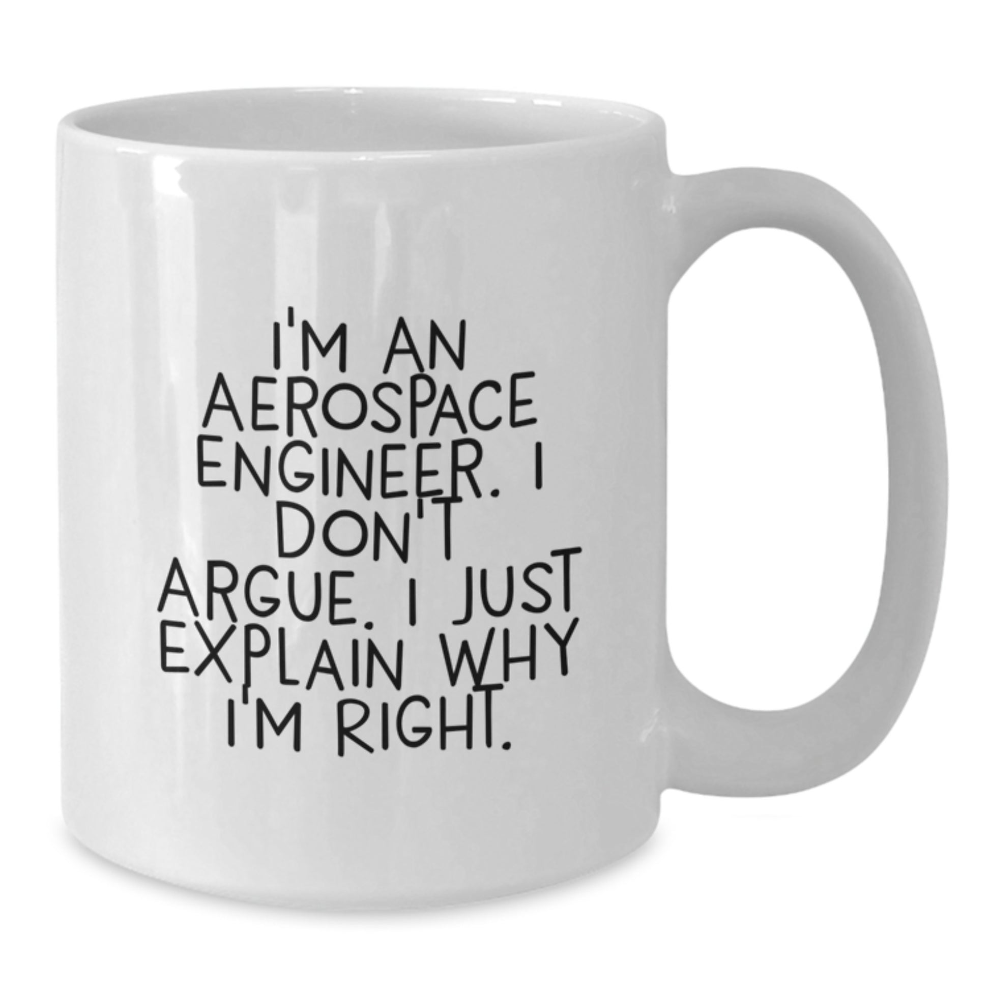 Birthday Gift for Her Aerospace Engineer White Coffee Mug Present - Additional