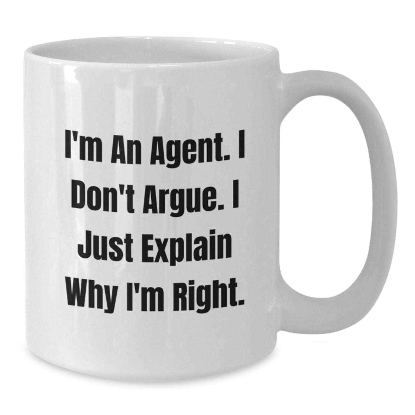 Funny Agent White Coffee Mugs Gifts from Friends for Agent Christmas Unique Presents - Additional
