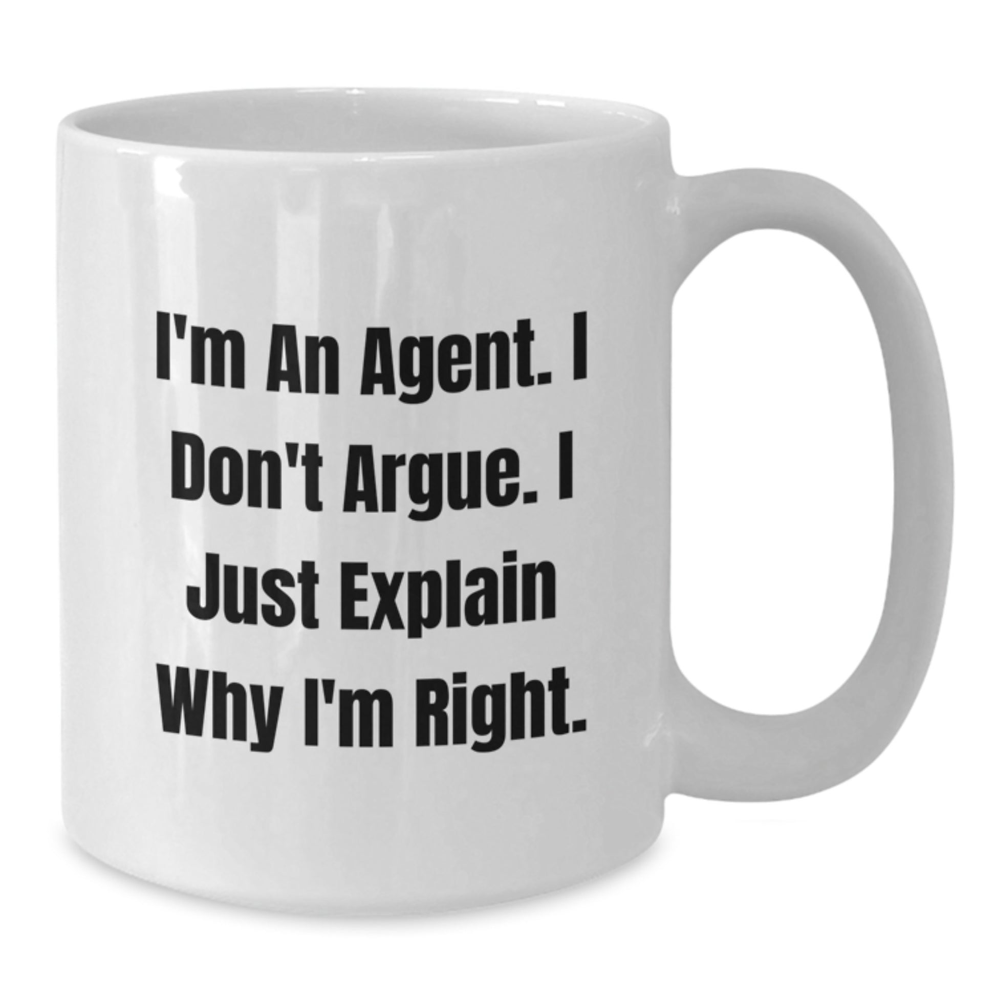 Funny Agent White Coffee Mugs Gifts from Friends for Agent Christmas Unique Presents - Additional