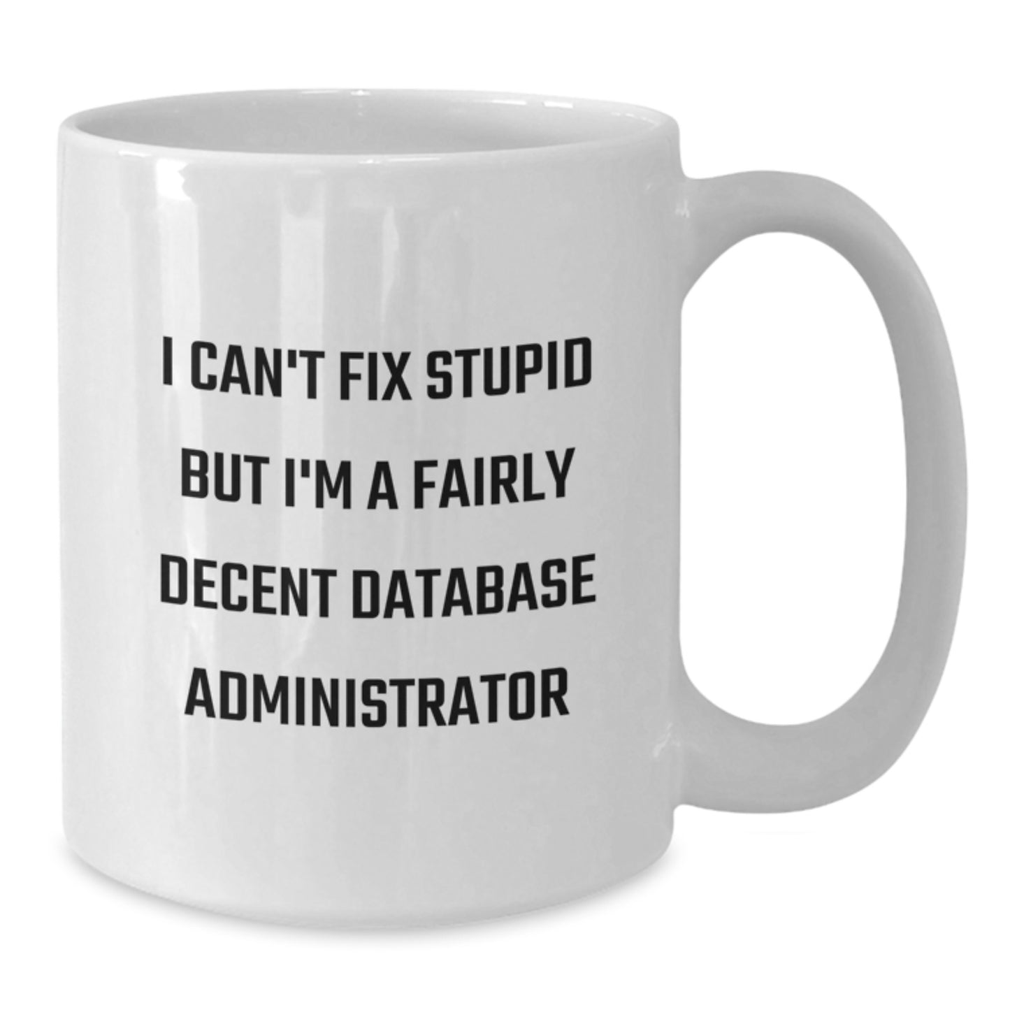 Funny Database Administrator Gifts from Men Friends for Christmas Unique White Coffee Mug - Additional