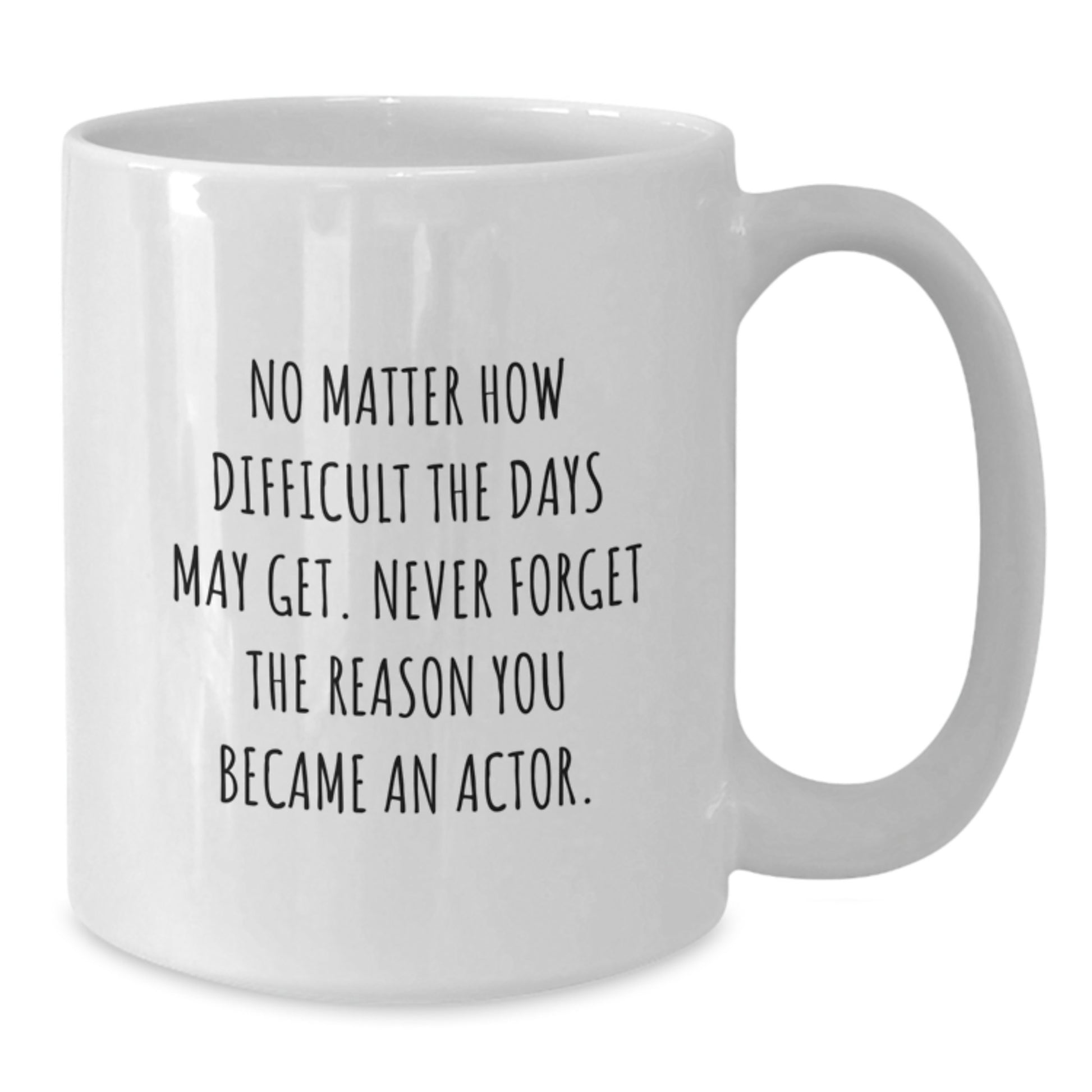 Inspirational Actor Quotes for Actor Friends - Gifts for Men, White Coffee Mug, Unique Graduation Gifts from Family to Actor - Additional