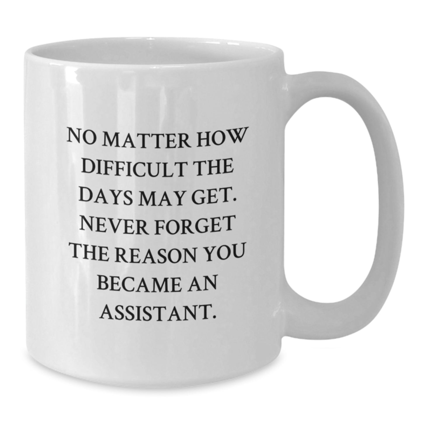 Funny Quotes for Assistants, White Coffee Mug, Gifts from Friends or Family to Assistants on Graduation Day, Never Forget The Reason You Became An Assistant - Additional