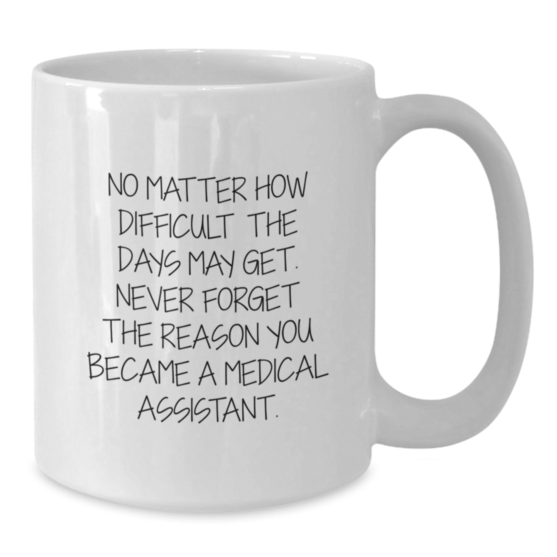 Funny Medical Assistant Gifts for Men and Women, White Coffee Mug, Never Forget the Reason You Became a Medical Assistant, Gifts from Friends, Family, Coworkers - Additional