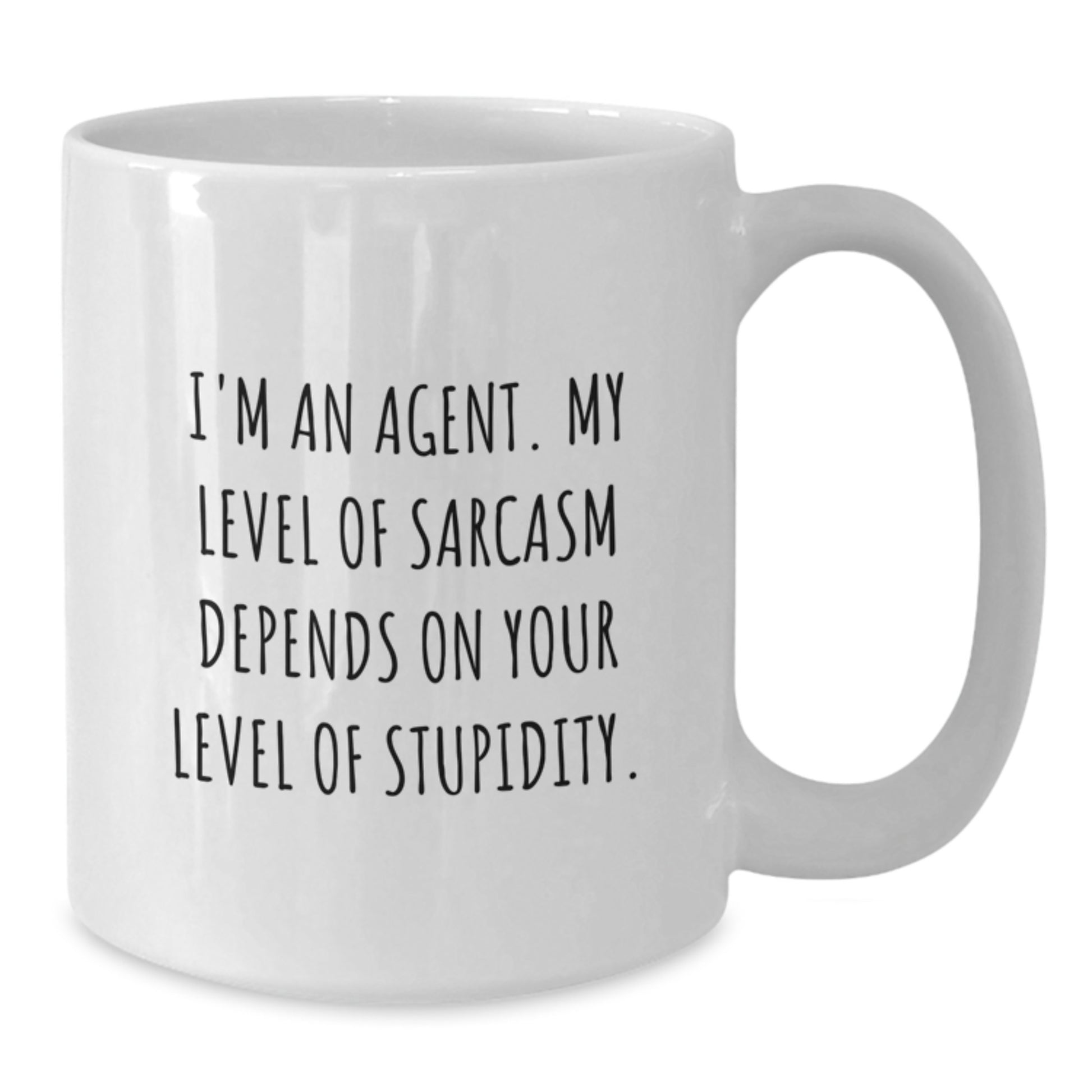 Funny Agent Gifts for Agent, White Coffee Mug - Sarcasm Graduation Unique Gifts from Friends - Additional