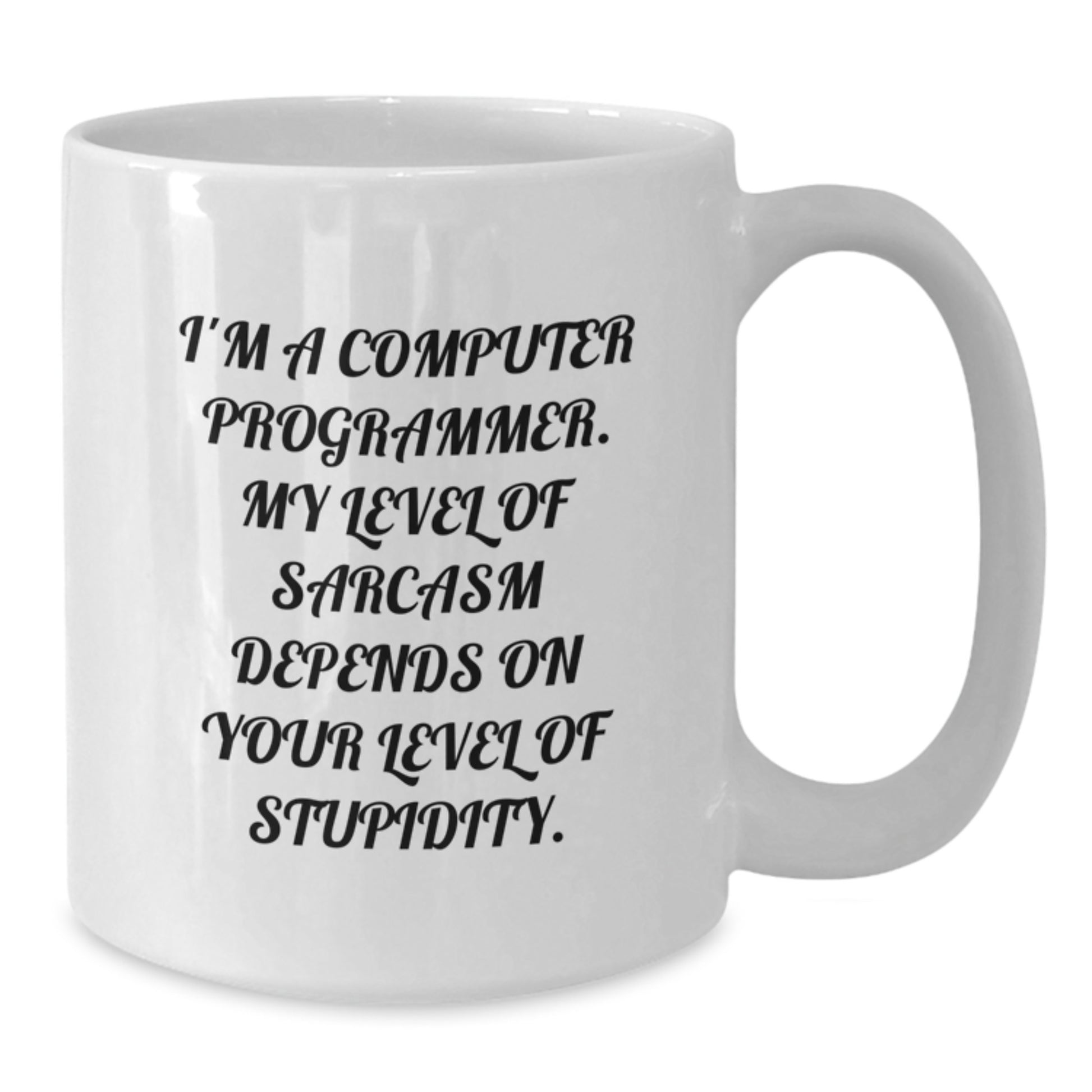 Funny Computer Programmer Gifts from Men, Friends, or Coworkers - White Coffee Mug, Graduation Unique Gifts for Computer Programmer Men - Additional