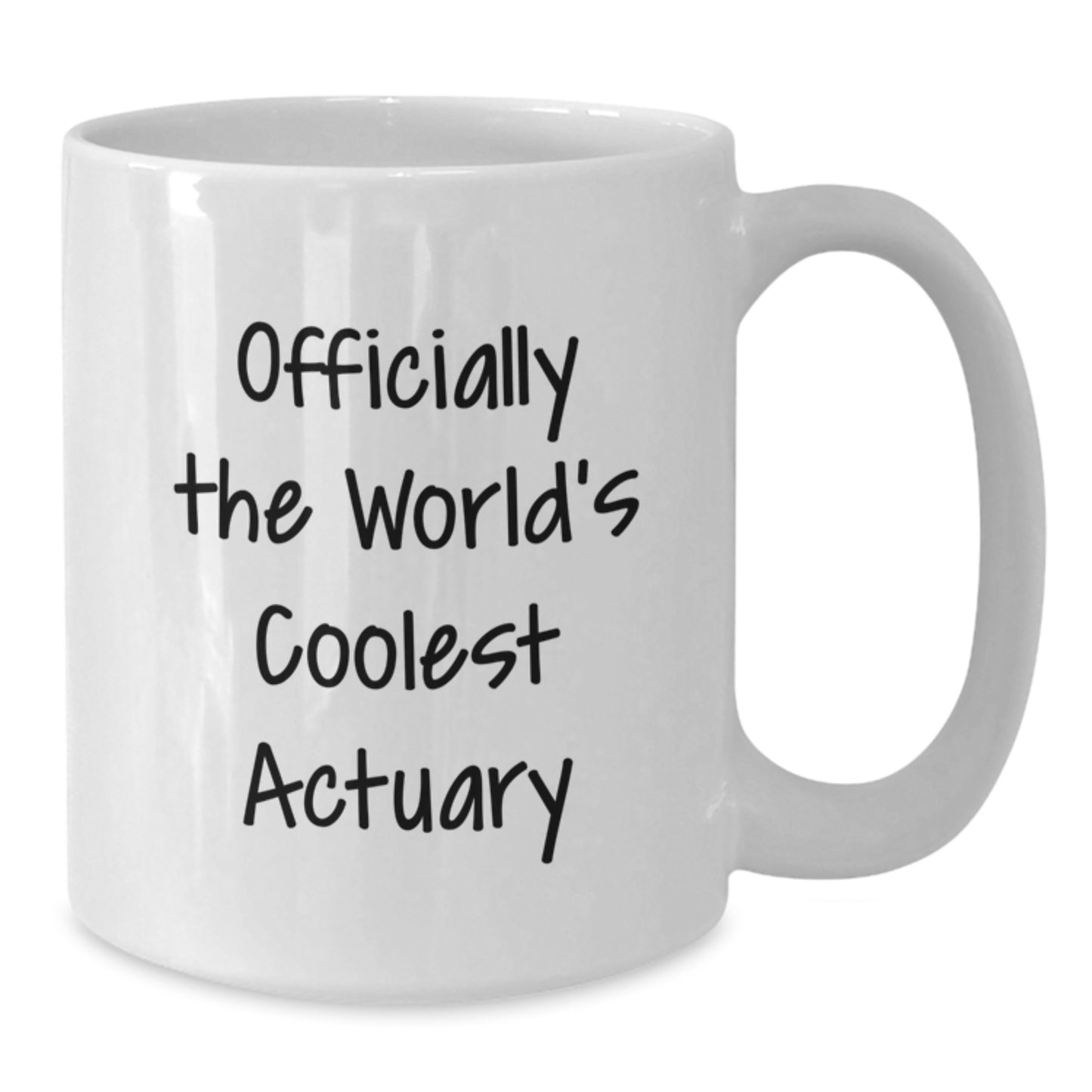 Funny Gifts from Friends for Actuary, White Coffee Mug, Officially The World's Coolest Actuary Quote, Graduation Unique Gifts - Additional