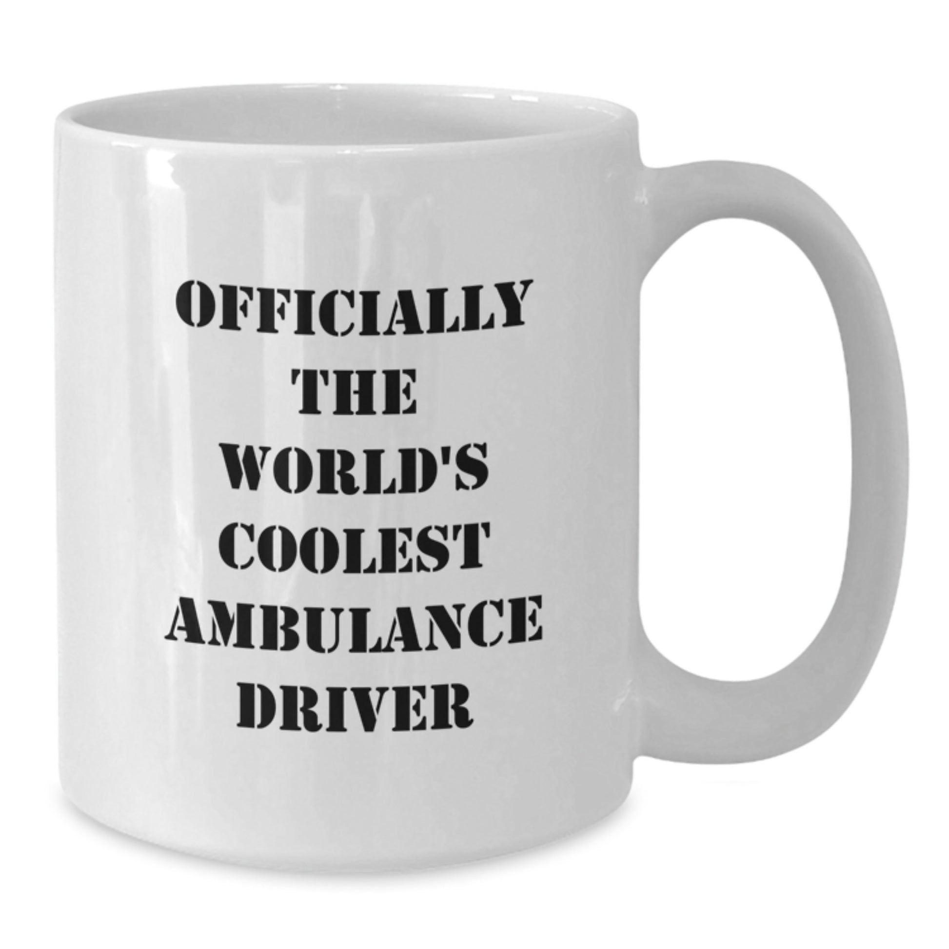 Ambulance Driver Keepsake White Coffee Mug for Him Graduation Gift - Additional