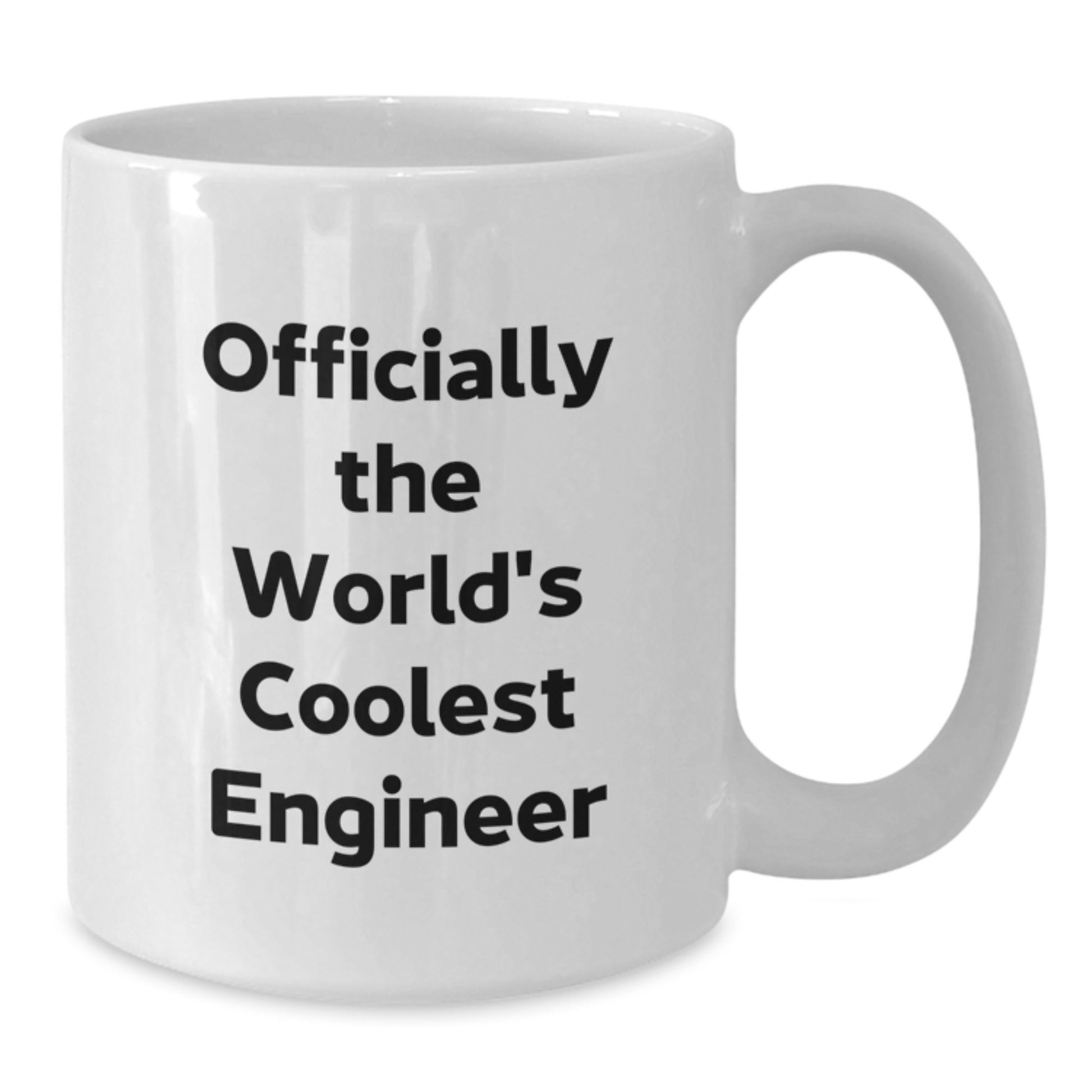 Funny Quotes for The World's Coolest Engineer, White Coffee Mug Gifts from Men, Christmas Unique Gifts for Engineer Friends - Additional