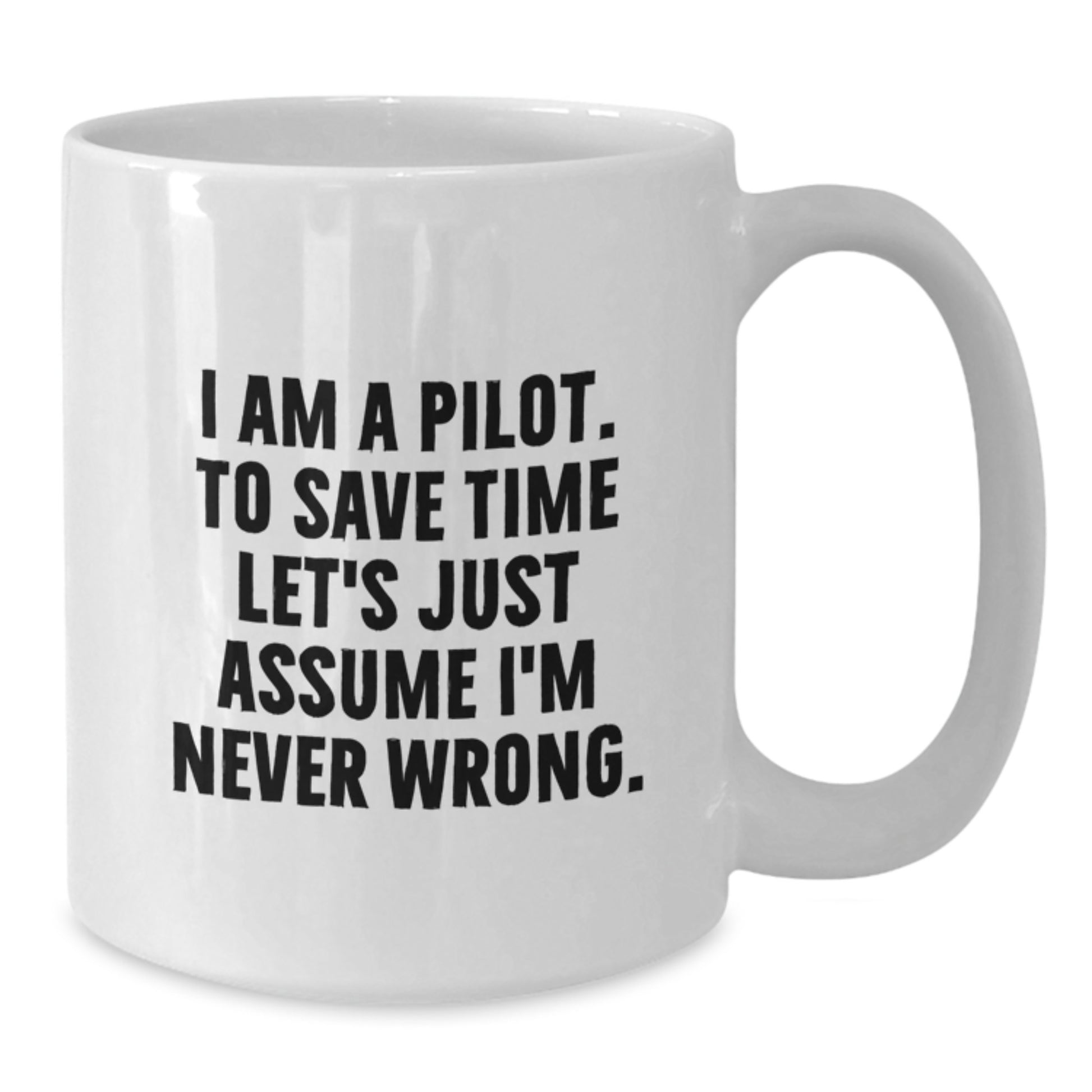 Pilot Keepsake White Ceramic Coffee Mug for Him Birthday Gift - Additional