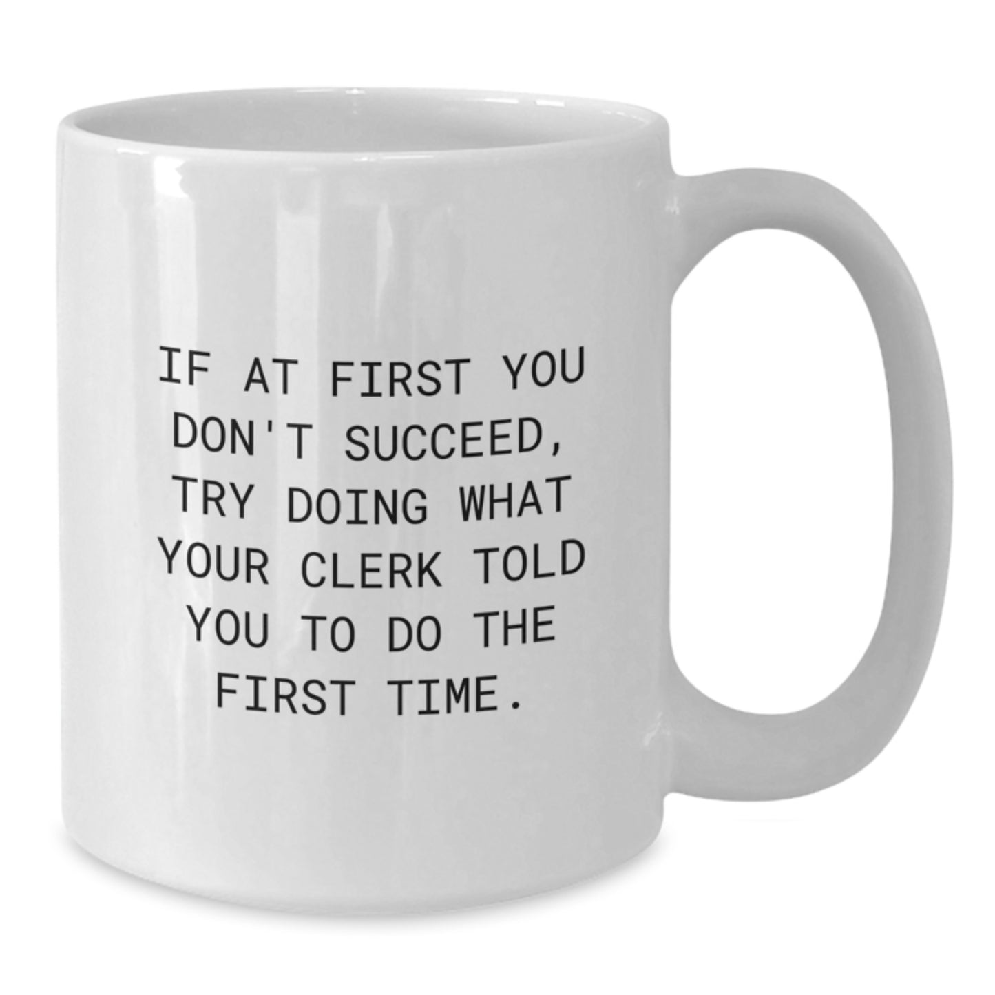 Clerk Keepsake White Coffee Mug for Him Birthday Gift Ceramic 11oz - Additional
