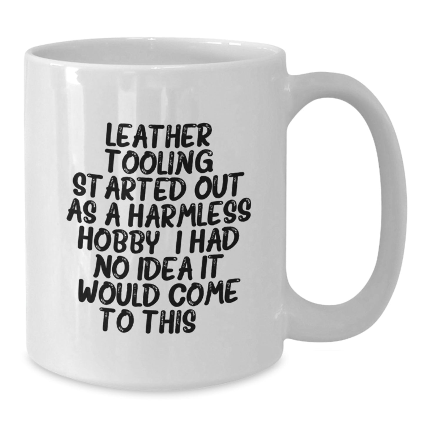Birthday Gift for Her White Coffee Mug Leather Tooling Present - Additional