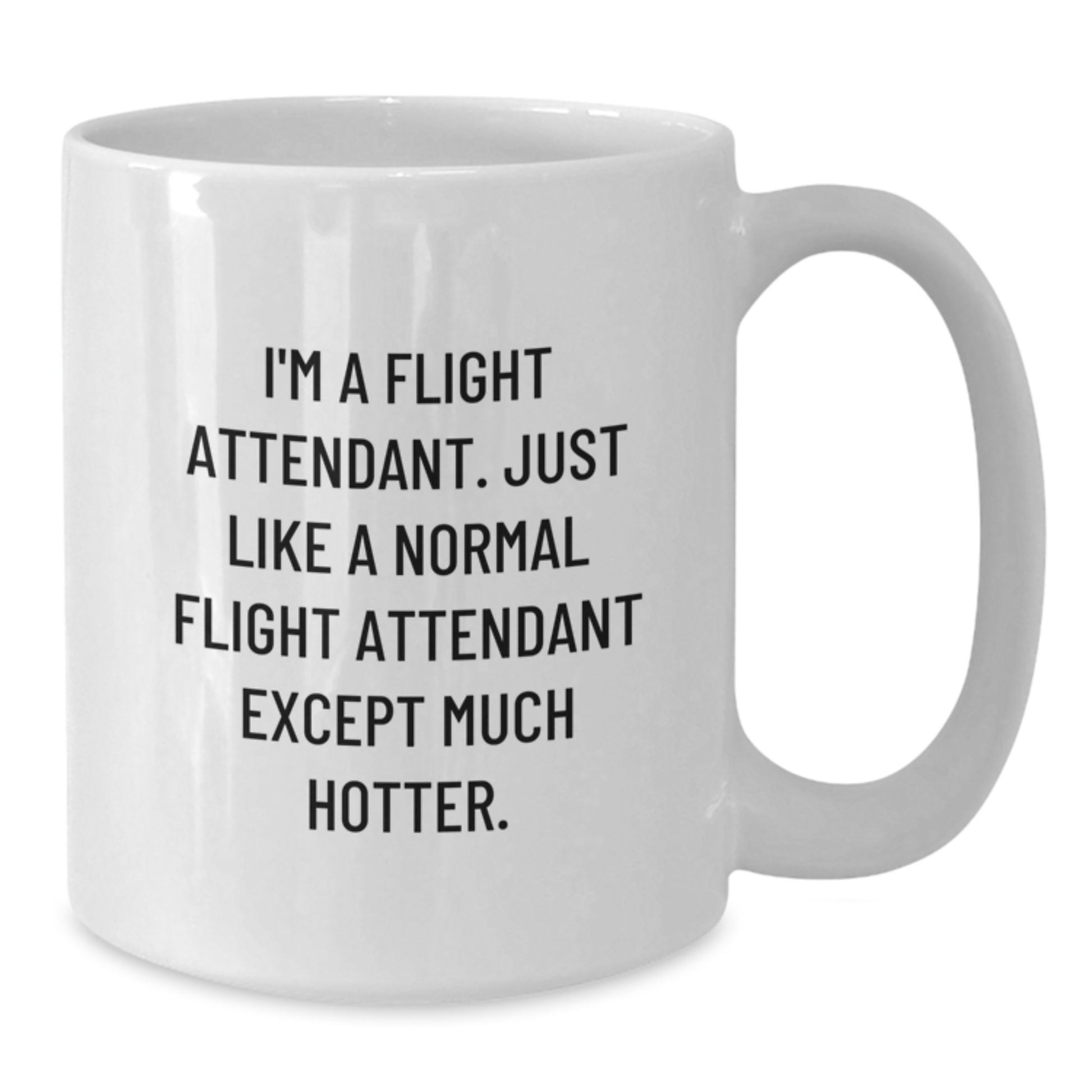 Funny Flight Attendant Gifts from Friends for Flight Attendant - White Coffee Mug for Birthday - Additional