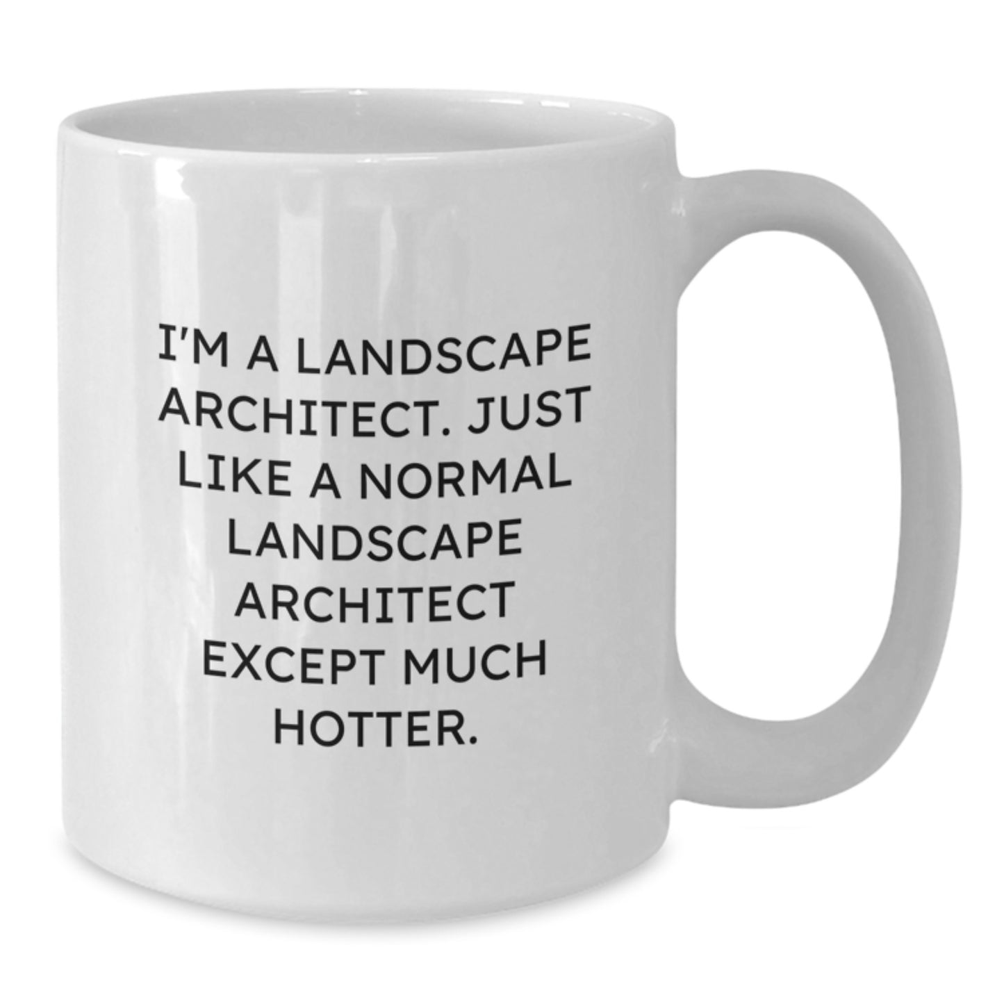 Funny Gifts from Family to Landscape Architect, Birthday Unique Mugs for Men, White Coffee Mug with Hotter Quote - Additional