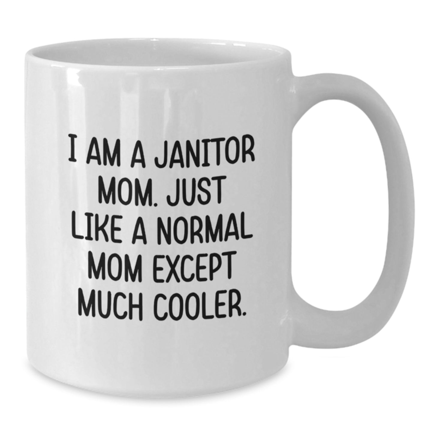 Cool Janitor Mom Mug – Birthday Gift for Friends – Novelty White Ceramic - Additional