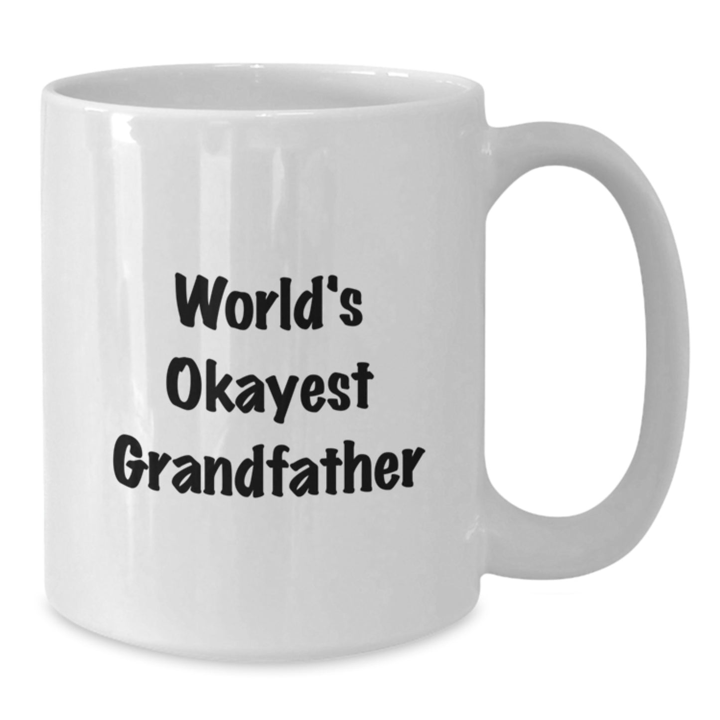 Grandfather Keepsake Mug World's Okayest Grandfather Birthday Gift - Additional