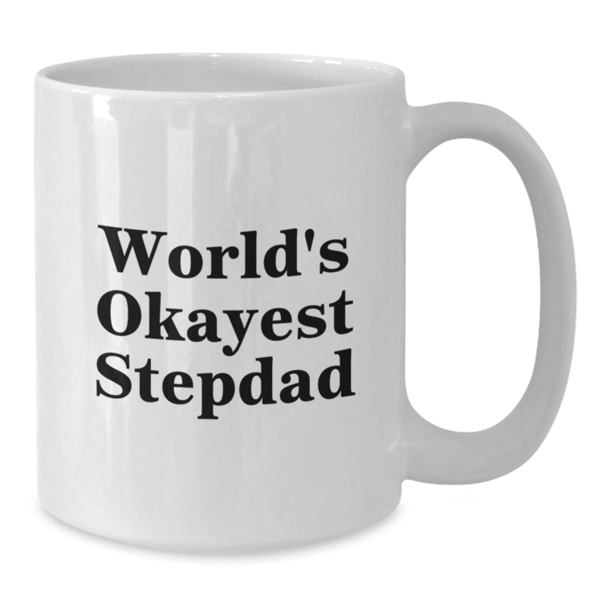 Stepdad Keepsake Mug for Him Birthday Gift – World's Okayest Stepdad - Additional
