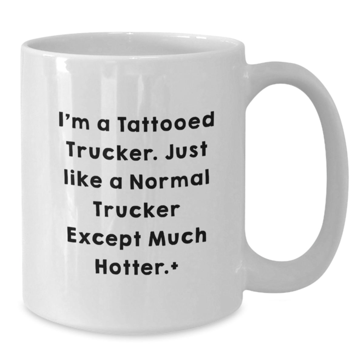 Christmas Gift for Her Playful Tattooed Trucker Coffee Mug Present - Additional