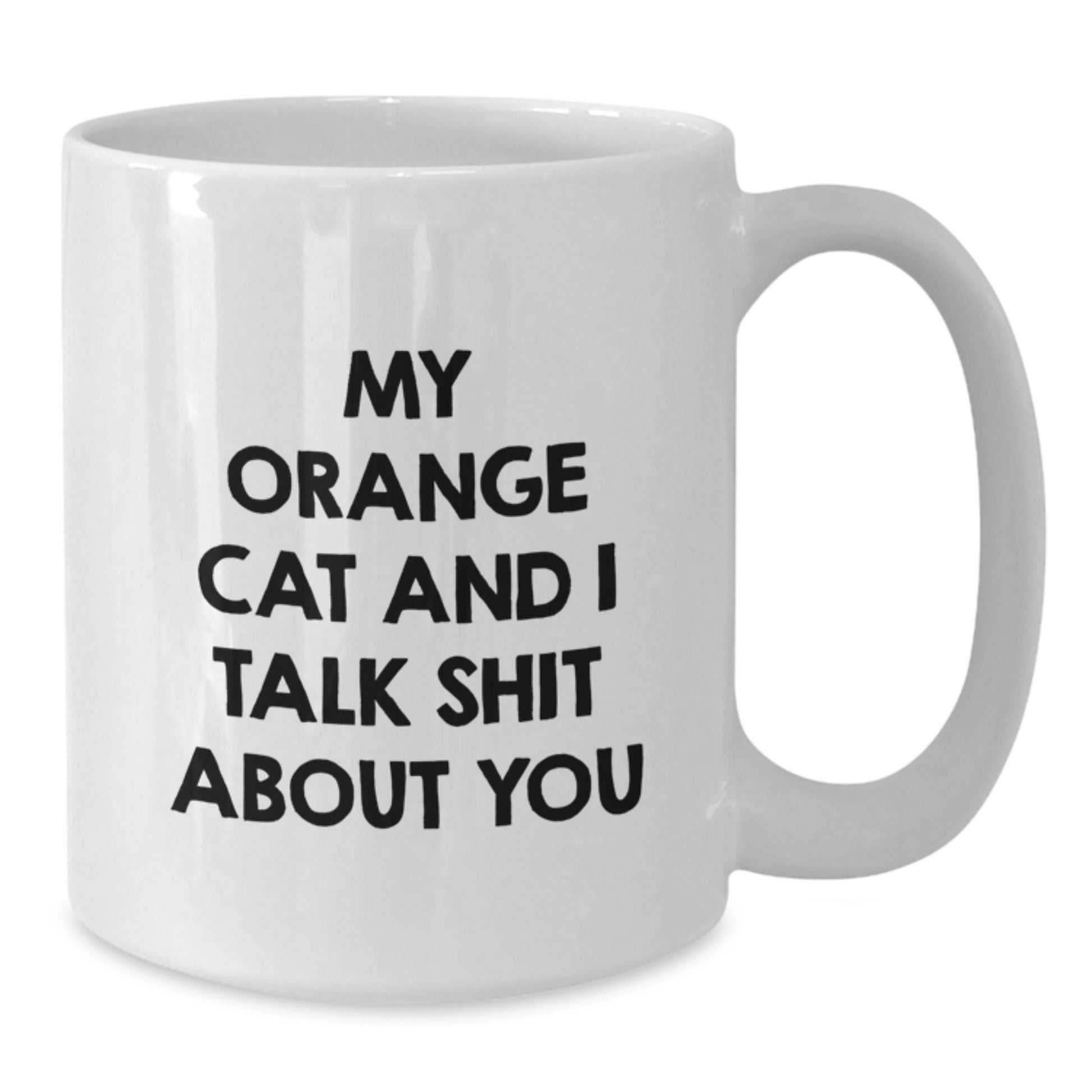 Funny Orange Cat White Coffee Mug Gifts from Men to Orange Cat Lovers on Valentine's - My Orange Cat - Additional