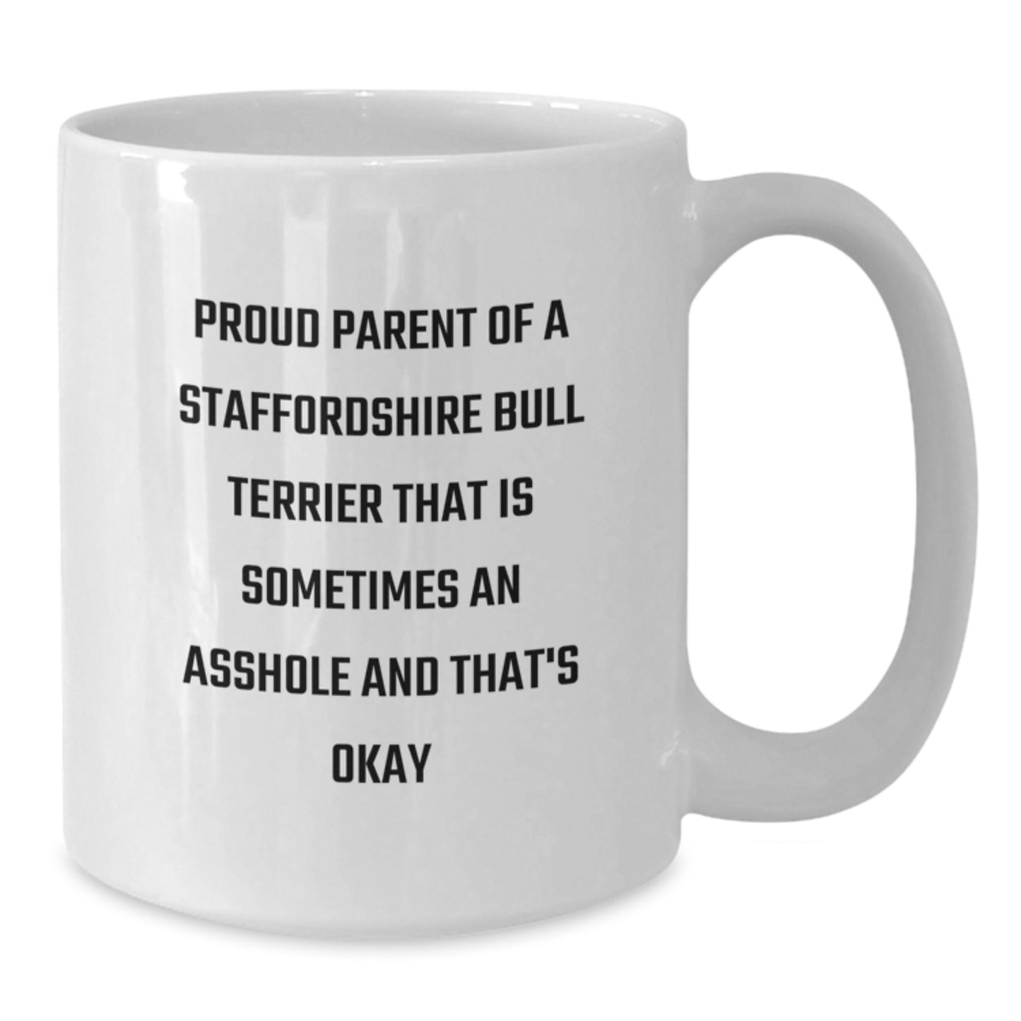 Staffordshire Bull Terrier Dog Dad Gifts Funny White Coffee Mugs Gifts from Mum for Dad Father's Day Unique - Additional
