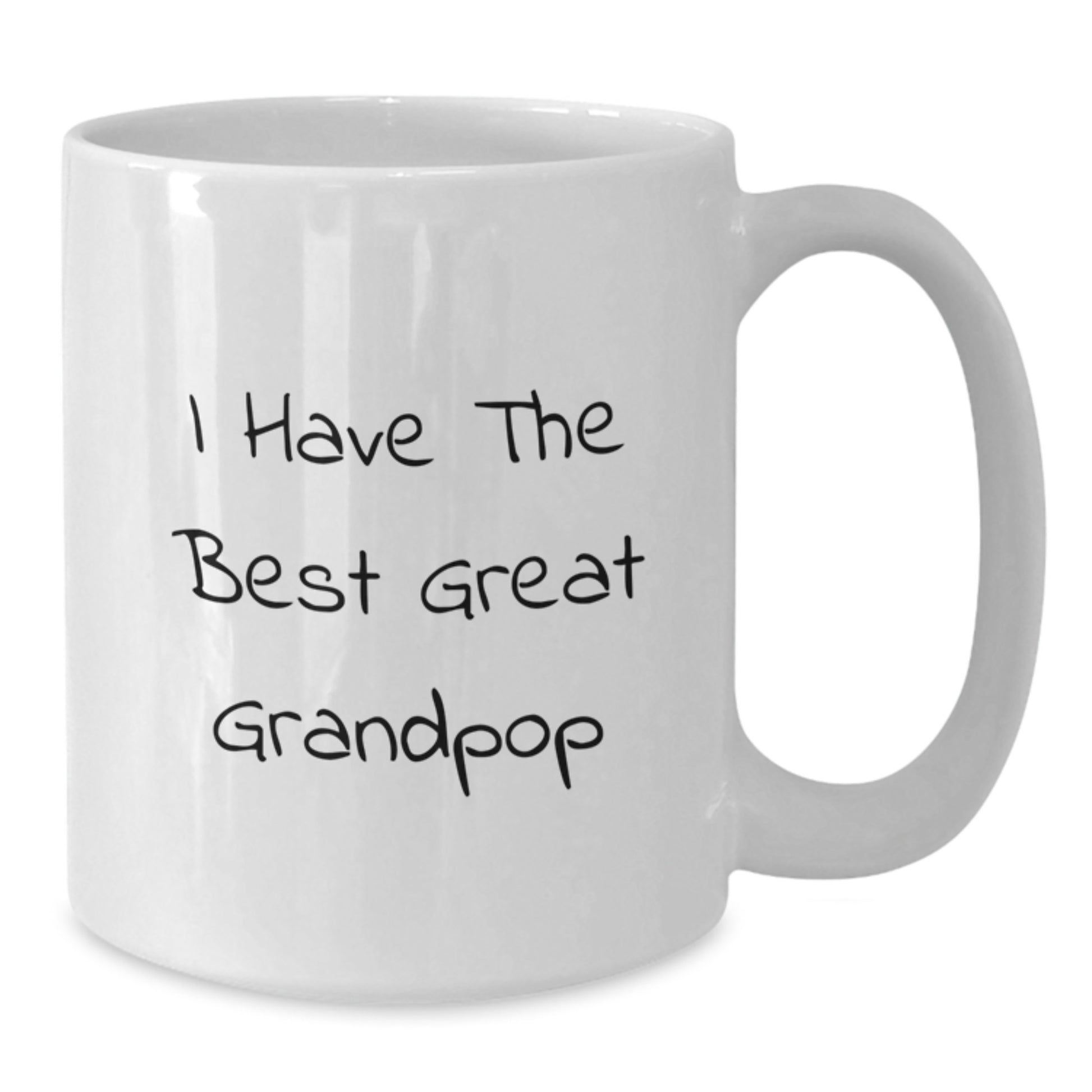 Funny Grandpop Gifts from Family, I Have The Best Great Grandpop White Coffee Mug, Perfect for Grandpop's Father's Day Celebration - Additional
