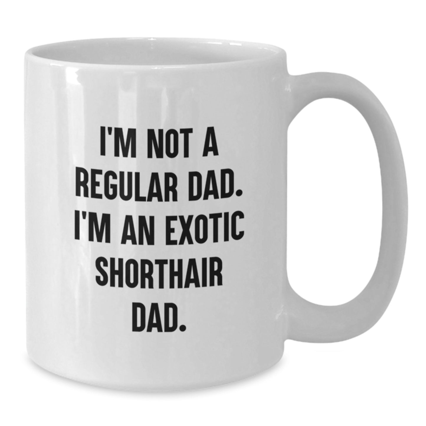 Exotic Shorthair Cat Dad, Funny White Coffee Mug for Exotic Shorthair Cat Lover, Birthday Unique Gifts from Dad to Exotic Shorthair Cat Owner - Additional