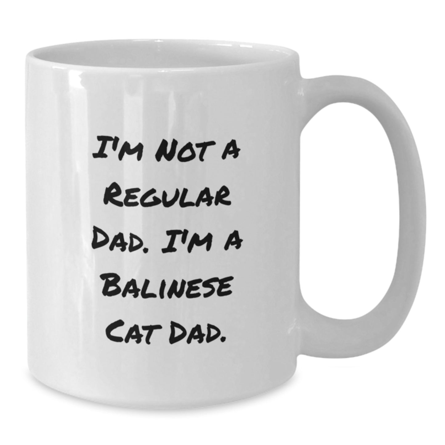 Funny Balinese Cat Gifts for Cat Dad Men White Coffee Mug Christmas Unique Presents - Additional