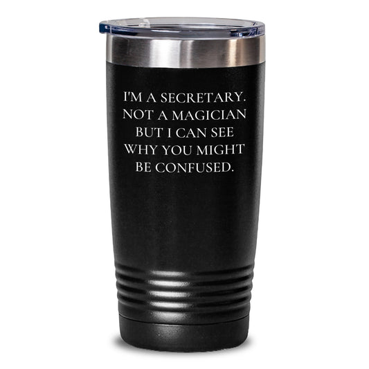 Funny Secretary Gifts, Birthday Unique Gifts for Secretary, Funny Tumbler Gifts from Friends - Main