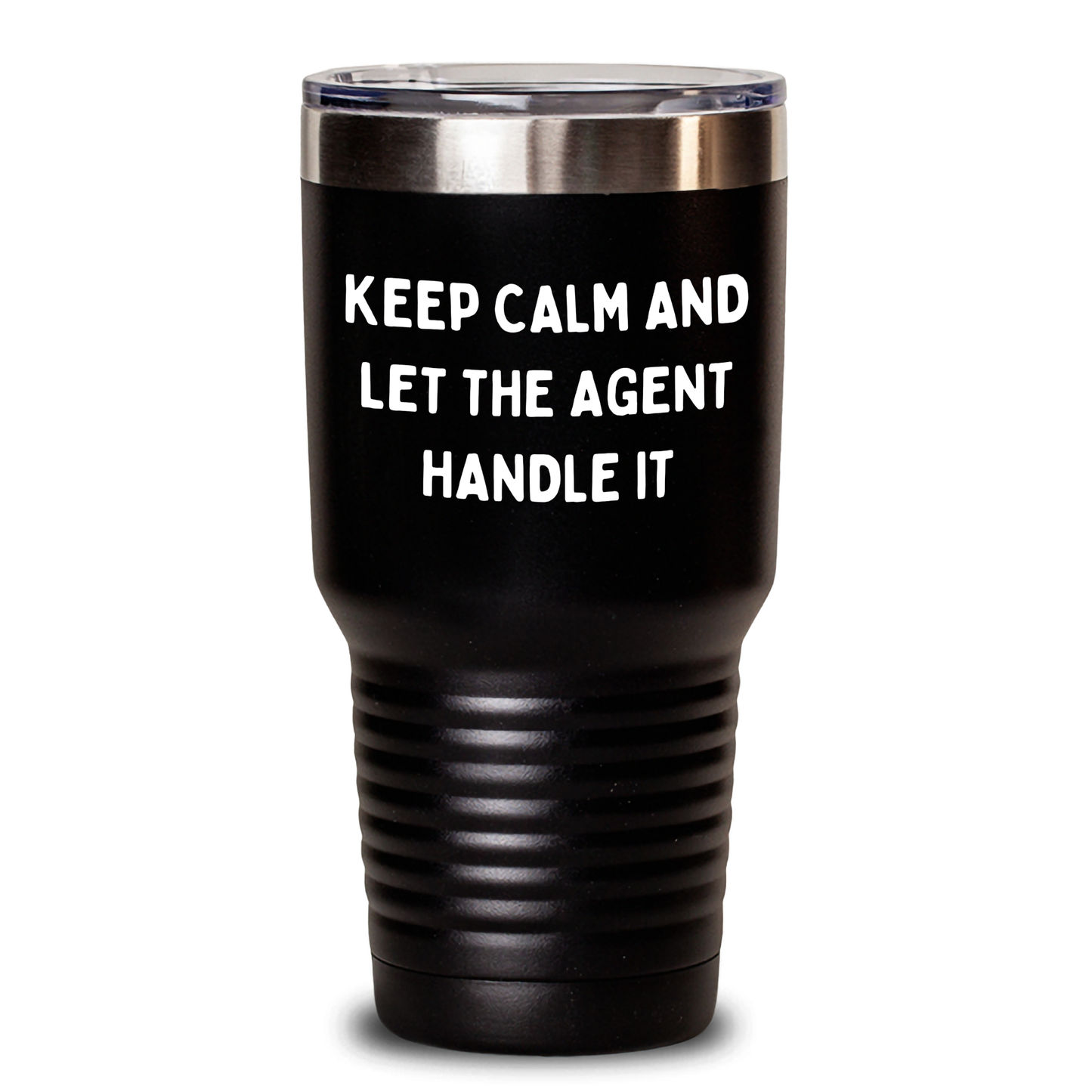 Funny Agent Gifts from Friends for Graduate Keep Calm and Let Tumbler, 20oz or 30oz Stainless Steel Vacuum Insulated Tumbler with Lid - Main