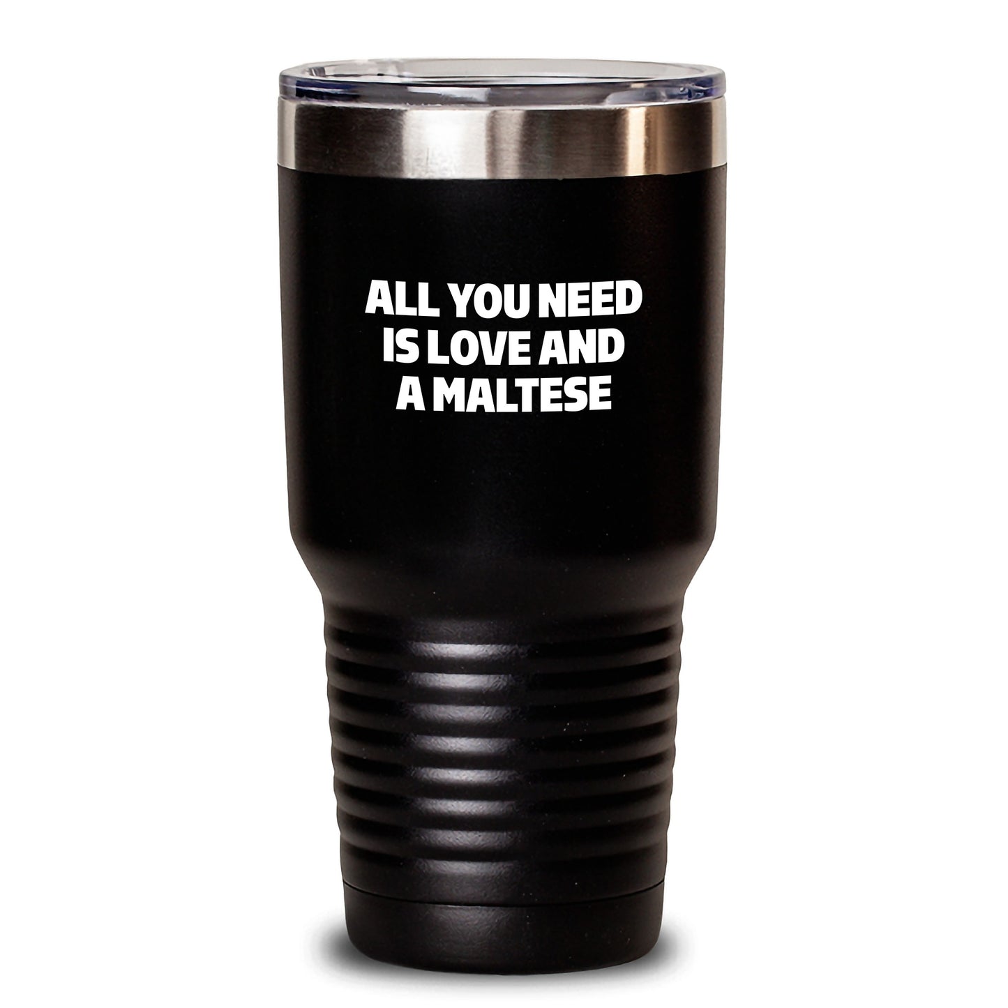 Maltese Dog Lovers Gifts from Friends and Family - Birthday Unique Tumblers with All You Need Is Love And A Maltese Quote on Tumbler, 20oz/30oz Stainless Steel - Main