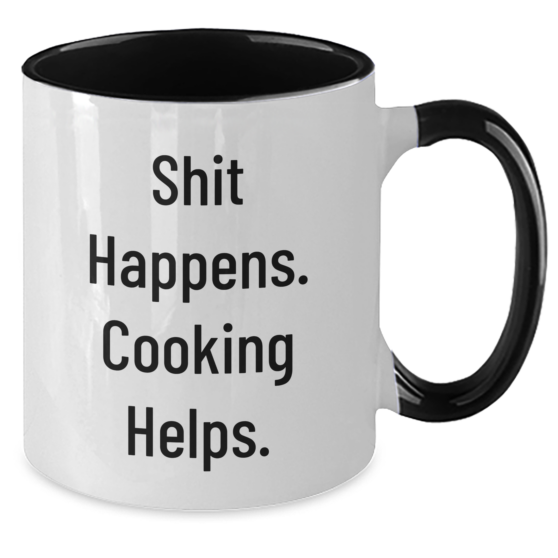Funny Cooking Quote Two Tone Coffee Mugs for Men Gifts from Family, Friends, Coworkers, Unique Father's Day Cooking Helps - Additional