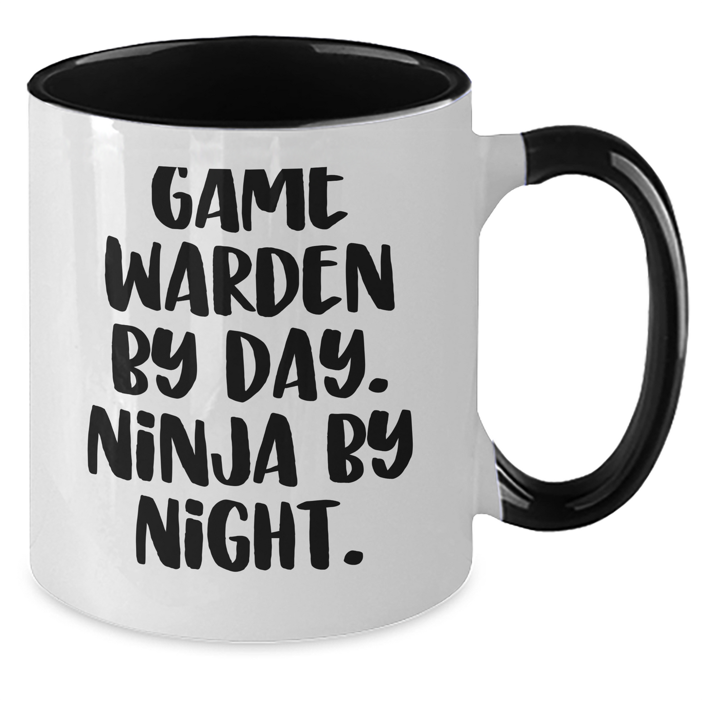 Game Warden Ninja Gifts from Friends, Unique Father's Day Unique Gifts for Men, Funny Two Tone Coffee Mug - Additional