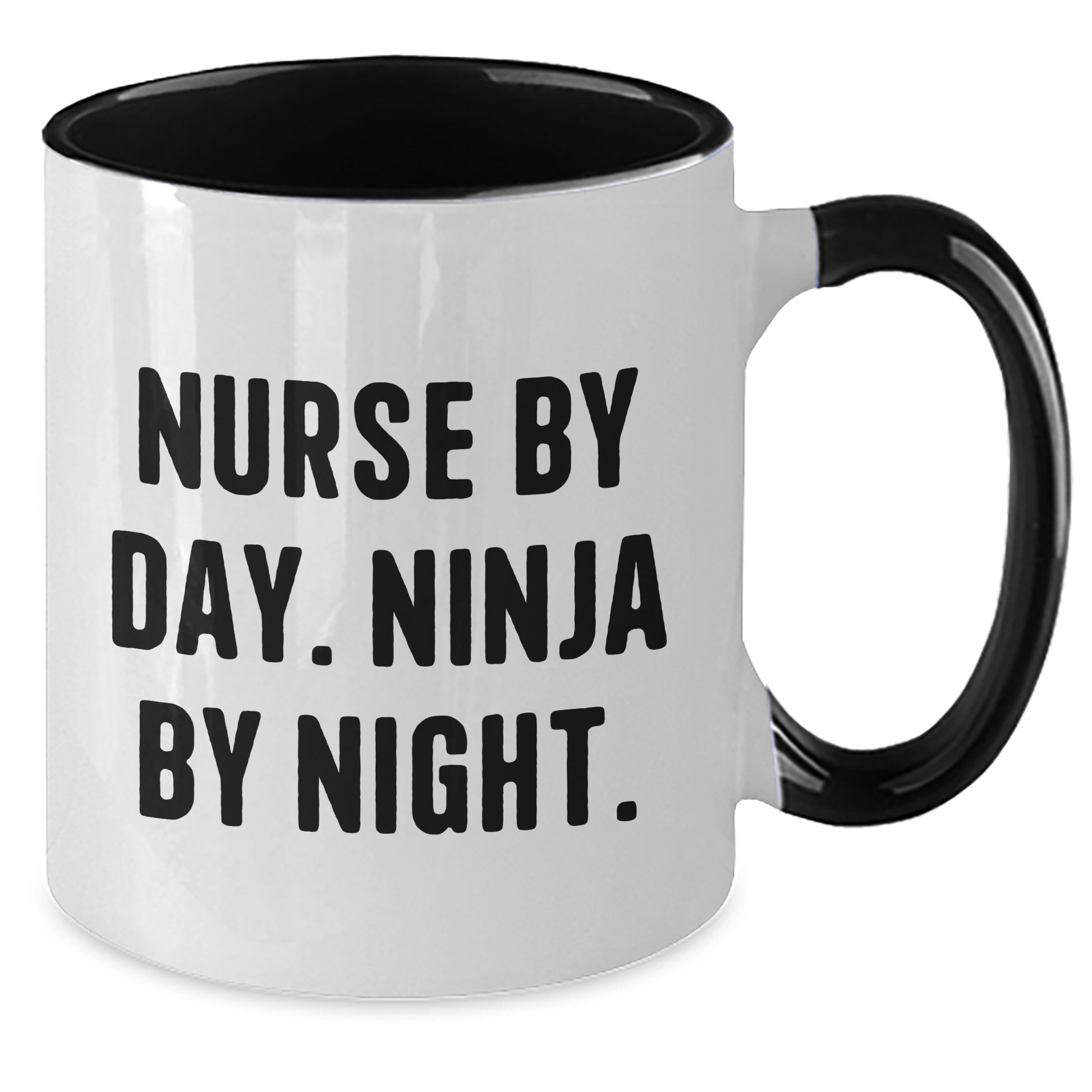 Funny Nurse By Day. Ninja By Night. Two Tone Coffee Mugs Gifts for Men, Women, Friends, Coworkers, Family - Nurse Gifts for Father's Day, Unique Gifts from Men, Women, Friends, Coworkers, Family - Additional