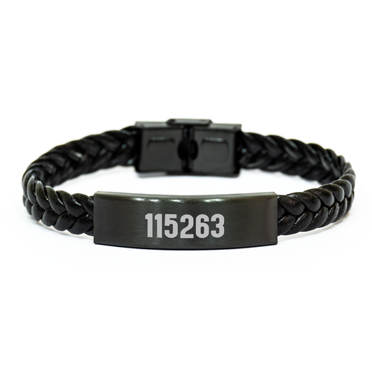 Funny Dispatcher Gifts, Keep Calm Or I Will Use My Dispatcher Voice Interlaced Leather Bracelet for Graduation, Gifts from Family to Dispatcher, Unique Men Gifts - Image 1