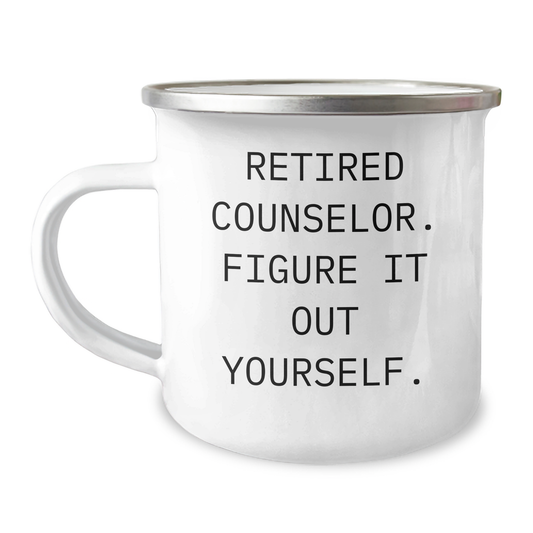 Counselor Gifts from Friends Unique Graduation Mugs, Retired Counselor Quote, 12 oz Stainless Steel Camping Mug - Image 1