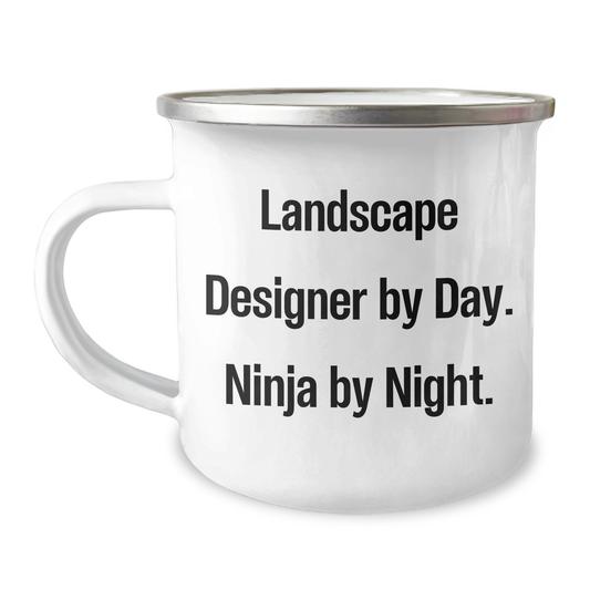 Landscape Designer Gifts by Day, Ninja Mugs by Night, Funny Camping Mug for Father's Day, Gifts from Friends for Landscape Designer - Image 1