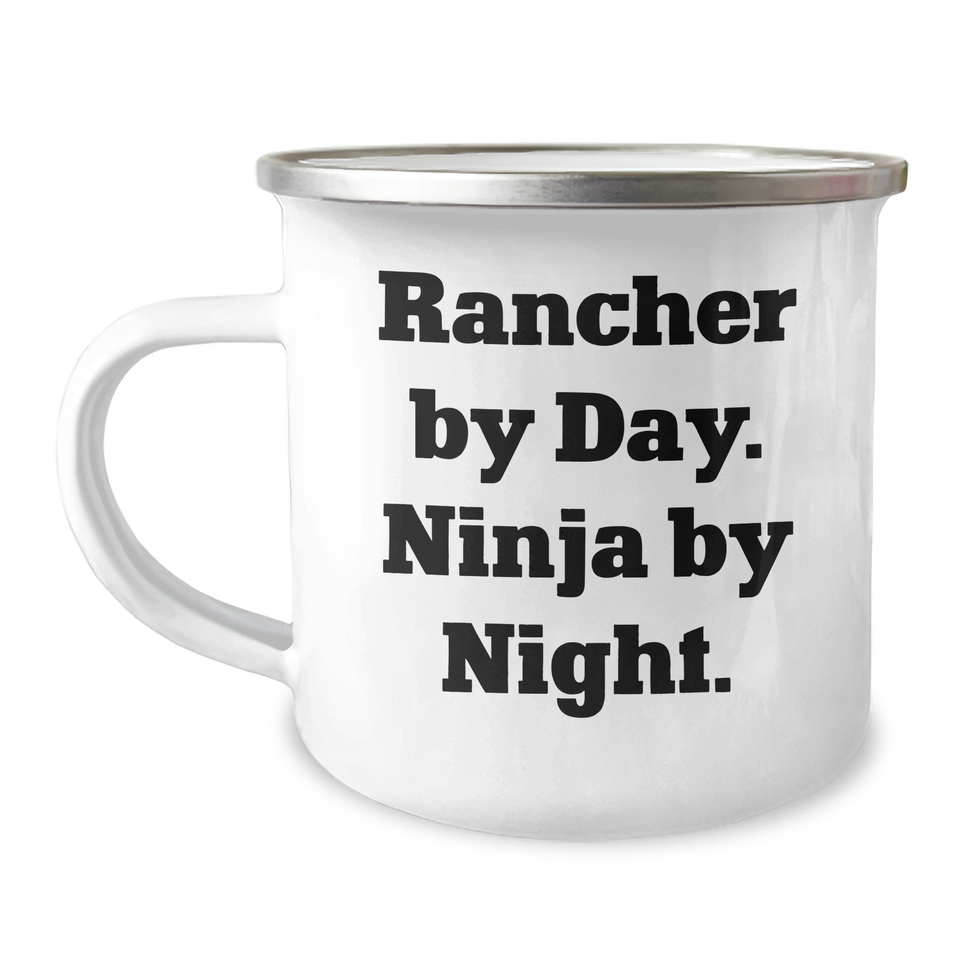 Rancher Gifts from Men, Funny Camping Mug for Rancher By Day, Ninja By Night., Unique Gifts for Father's Day - Image 1