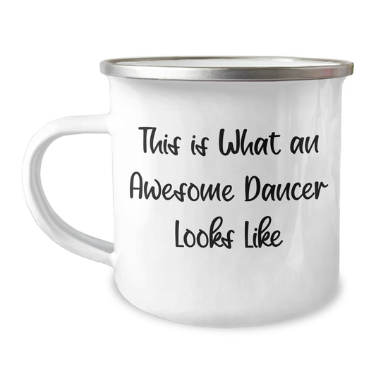 Funny Dancer Gifts from Friends for Awesome Dancers on Graduation, Dancer Camping Mug, This Is What An Awesome Dancer Looks Like - Image 1