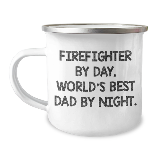 Firefighter Gifts, Camping Mug, Funny Quote, Father's Day Unique Gifts from Mom, Gifts for Firefighter Daddy - Image 1