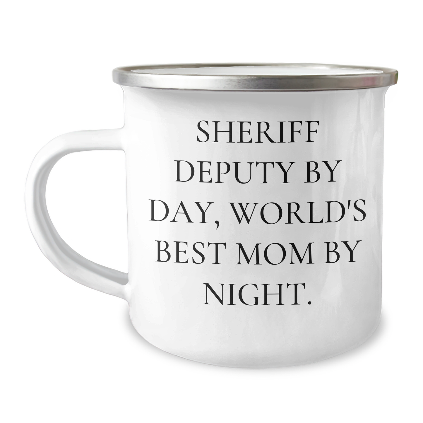 Sheriff Deputy Gifts, Funny Camping Mug for Dad by Day, World's Best Mom By Night, Father's Day Unique Gifts from Family - Image 1