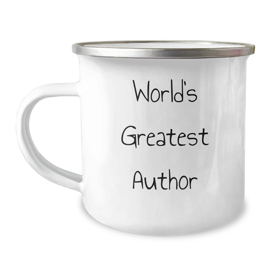 Author's Inspirational Quote Gifts from Friends to Author for Graduation with Funny World's Greatest Author Camping Mug, 12 oz - Image 1
