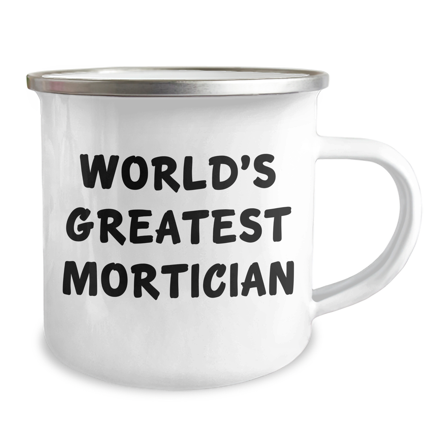 Mortician Gifts from Friends, Funny World's Greatest Mortician Quote on Camping Mug, Graduation Unique Gifts - Image 2
