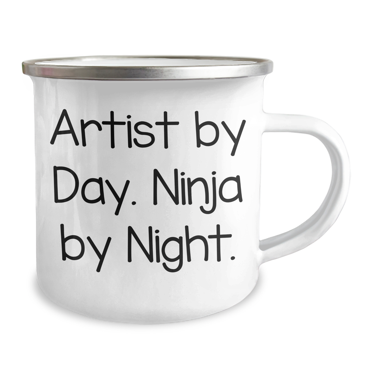 Artist by Day Ninja by Night Funny Camping Mug Gifts from Family for Artist, Unique Father's Day Unique Gifts - Image 2