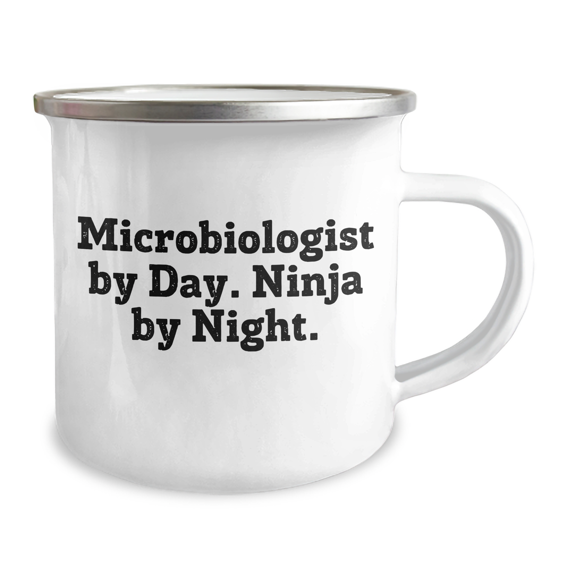 Microbiologist Ninja Gifts from Men, Unique Camping Mug for Father's Day, 'Microbiologist By Day. Ninja By Night.' Quote - Image 2