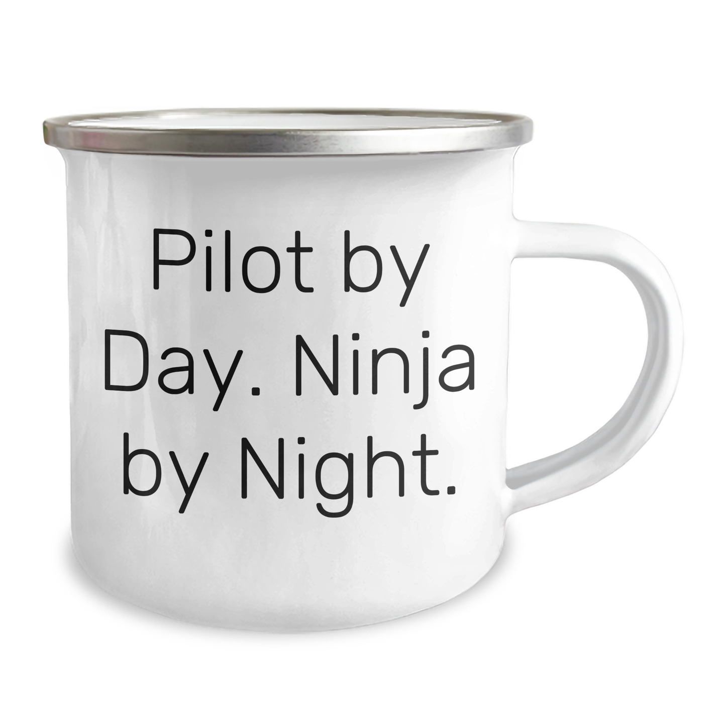 Pilot Gifts from Men - Pilot By Day. Ninja By Night. Camping Mug for Dad on Father's Day - Image 2