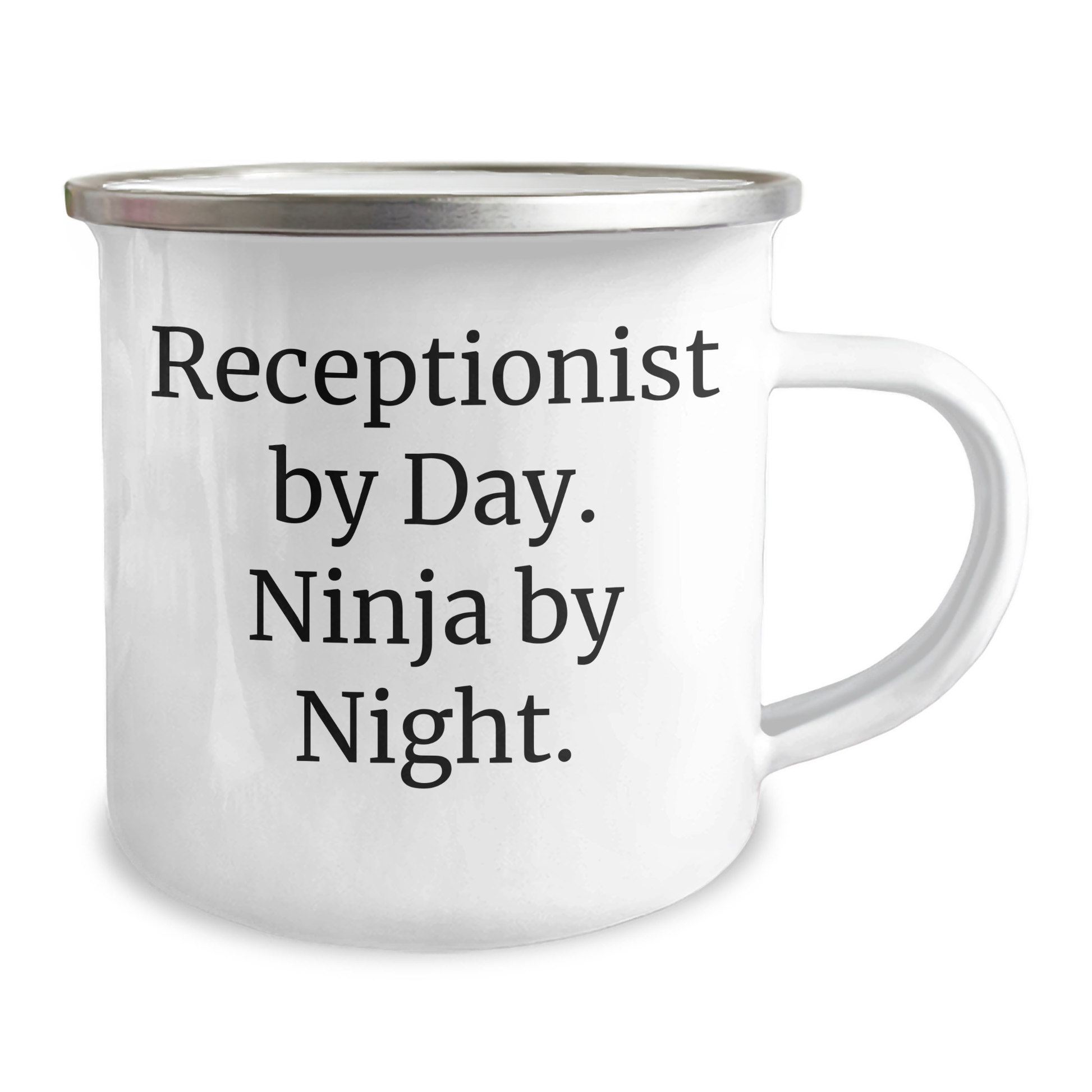 Receptionist Gifts from Friends, Unique Camping Mugs for Receptionist By Day. Ninja By Night., Funny Gift Ideas for Men - Image 2
