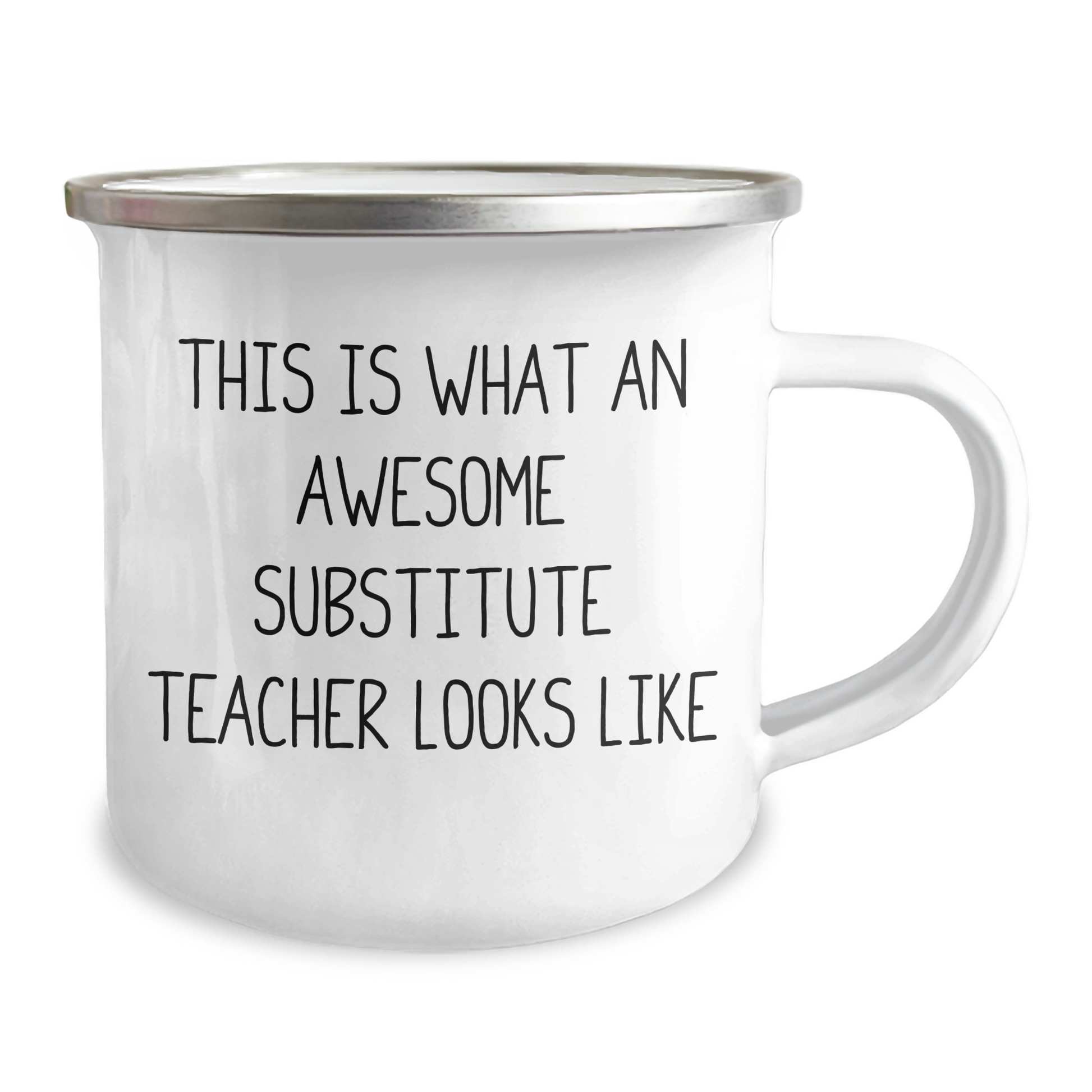 Funny Substitute Teacher Gifts for Men from Friends on Father's Day - This Is What An Awesome Substitute Teacher Looks Like Camping Mug - Image 2