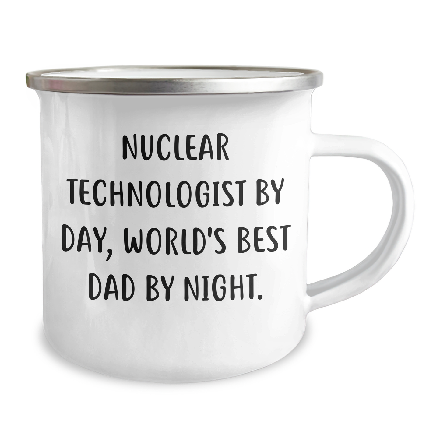Nuclear Technologist Gifts, Funny Mugs for Graduation, Camping Mug, 'Nuclear Technologist By Day, World's Best Dad By Night.' - Gifts from Family, For Nuclear Technologist - Image 2
