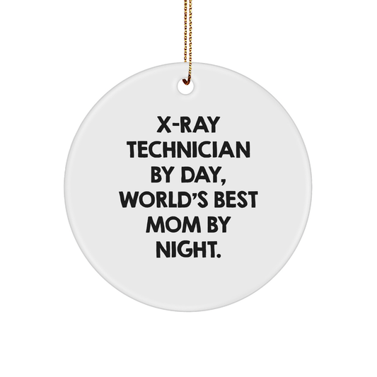 X-Ray Technician Gifts from Mom - Funny Circle Ornament for Christmas - Image 1