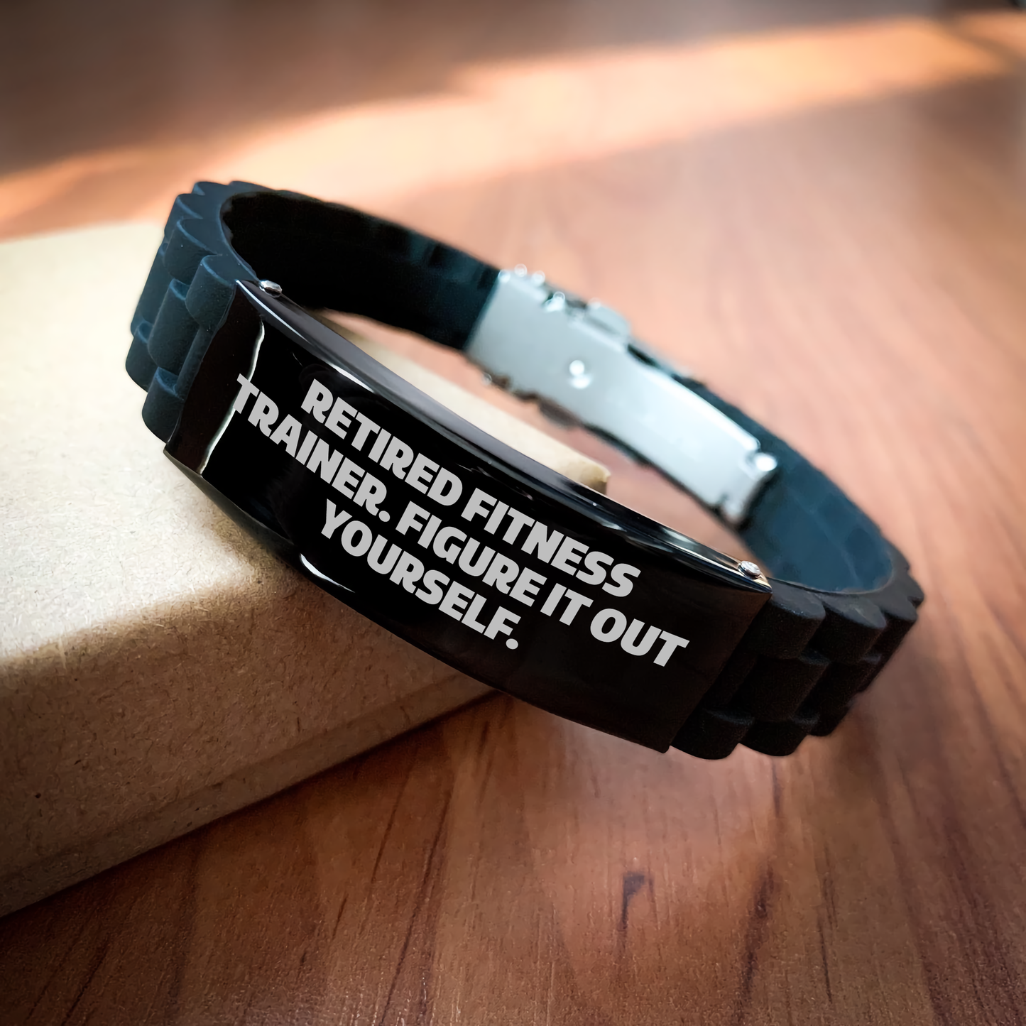 Fitness Trainer Gifts from Friends, Funny Quote 'Retired Fitness Trainer. Figure It Out Yourself.' Graduation Unique Gifts for Men or Women - Image 2