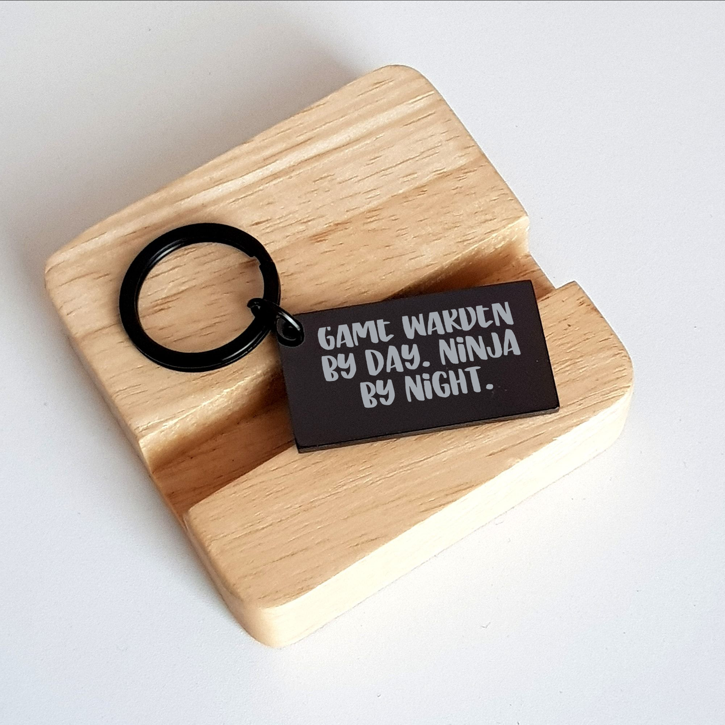 Game Warden Gifts by Day, Ninja by Night Keychain for Men - Funny Keychain for Father's Day, Gifts from Women - Image 2